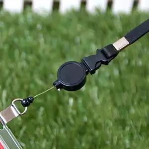 목걸찰 683LIQ81 교통카드 릴홀더 네임택 고리 홀더 검정