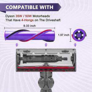 다이슨 호환용 V10 모터 헤드 진공 청소기용 롤러 브러시 바, 직접 구동 교체 부품, 5cm, 1.97 인치 35W, 5