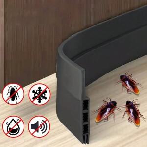 3홀 문 하단 씰링 스트립 자체 접착 침실 솔기 방진 방음 방풍 다공성 1미터 설치