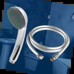 샤워기헤드 크롬 샤워기 소 pvc호스 세트/물때방지 욕실 샤워호스