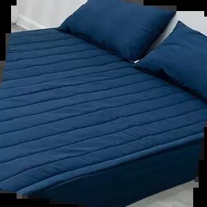 침대매트리스패드 네이비 브로이 카페트 겸용 밴딩 퀸 침대 이불 패드