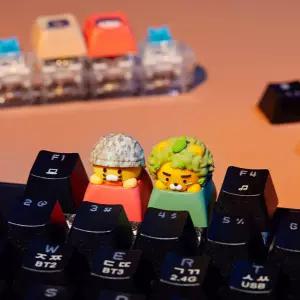 카카오프렌즈 배틀그라운드 LED 키캡 키링 라이언 춘식이 세트