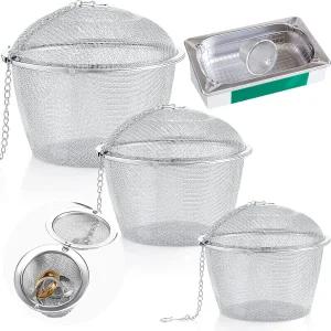 하니닥 3 주얼리 클리너 바구니 스팀 작은 부품용 스테인리스 스틸 및 잠금 후크가 있는 솔루션(1.7 2.5