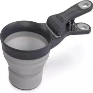 덱사스 펫 접이식 클립스쿱 건조 개 사료 스쿱 및 봉투 클립 용량 1컵 연한 회색(PW660432429)