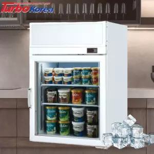 냉동쇼케이스 미니 아이스크림 구슬 소형 사각 편의점 카페 120L 터보에어 FS-120F