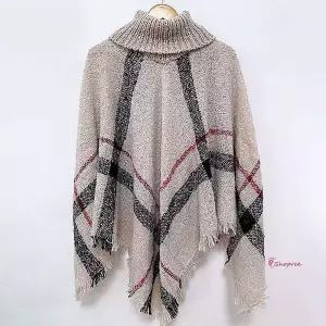 여성용 숄 가디건 키밍 케이프 망토 하이넥 담요 숄가디건klm532