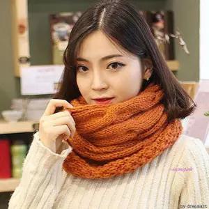 무지 꽈배기 겨울 목도리 머플러 넥워머 니트klm239