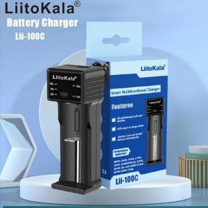 LiitoKala Lii-100C 21700 배터리 충전기 18650 18350 26650 16340 RCR123 14500 3.7V 1.2V Ni-MH Ni-Cd 2A