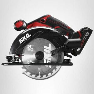 SKIL 20V 6-1/2인치 무선 원형 톱, 2.0Ah PWR CORE 20 리튬 배터리 및 충전기 포함 - CR540602