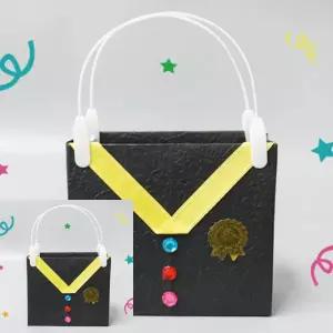 2WC 졸업가운 사탕가방 종이접기 5인용 종이공예 종이가방제작 어린이집만들기