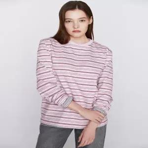 지오다노티셔츠 여성 멀티  루즈핏 스트라이프 줄무늬 긴팔티 326506