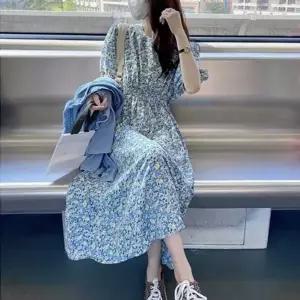 러블리 꽃무늬 여행룩 여자원피스 청순 패션 신혼 하 (KYR-WD8C553)