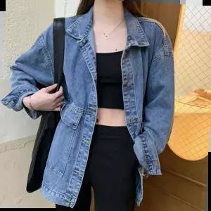 재킷 오버핏 멋쟁이 데님 청자켓 점퍼 캐주얼 여자 잠바