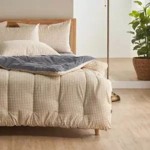 체크체크 밍크극세사 이불패드세트 SS슈퍼싱글 베이지