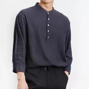 0TTA 1915 린넨남자빅사이즈7부헨리넥남방