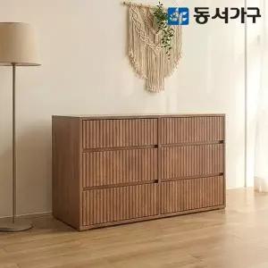 [동서가구]카도 1000 3단 템바보드 모듈 수납장_월넛 DF645857