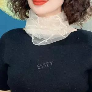 레이스넥워머 워머 진주 망사 레이스 목워머