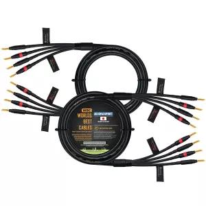 세계 최고의 케이블 10피트 카나레 스피커 등급 쌍과 애호가 바나나 커넥터 하이파이 골드 바이앰프 오디오