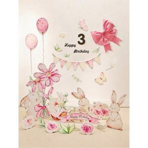 돌상 포토존 샤워 생일 다람쥐 제품 동물 기념일 케이크 소품 사진배경 사슴 1 토끼