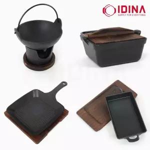 여미온 미향 무쇠 주물시리즈 6종샤브냄비 세트 사각 손잡이팬서버 뚝배기 스테이크 주물