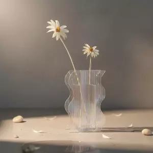 투명 유리 꽃병 화병 아크릴소재 클리어디자인 가벼운재질 미니연출