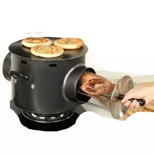 원형 가정용 직화 오븐 스테인레스 냄비 군고구마 오징어