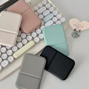 [OISO] 미니손거울 제작 휴대용 접이식 사각 접이식 미니거울 카드거울 카드형 로고 문구 인쇄가능