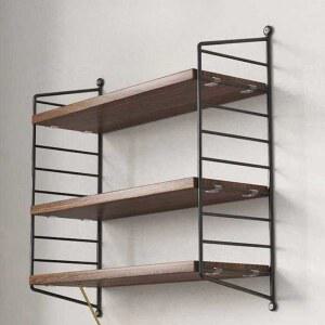 선반 북유럽 수납 벽선반 책꽂이 3단 철제 책장 벽걸이 거실 원목