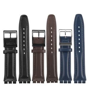 견본 가죽 스트랩 YCS YAS YGS IRONY 소 송아지 팔찌 17mm 남성 여성 블랙 핑크 레드 화이트 블루 시계 밴