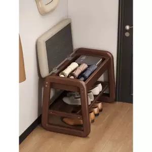 원목 수납형 신발장 벤치 스툴형 현관 가구 갈아신기