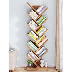 우드 CD 보관함 북유럽 스타일 두꺼운 도서 3층 선반 책꽂이 디스플레이 수납장 순대나무