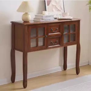 빈티지 콘솔 서랍장 엔틱 원목 복도 장식장 화장대 슬림 테이블