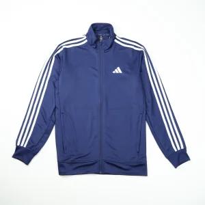 아디다스 트랙탑 저지 에센셜 3S 트레이닝 자켓 남녀공용 다크 블루 JE5705