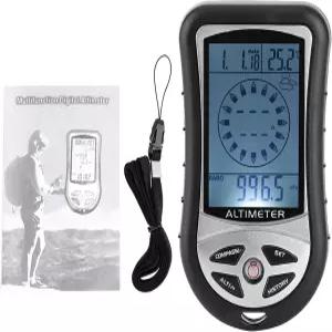 CHOOTIME 다기능 디지털 고도계 8 in 1 기압계 컴퍼스 휴대용 전자 LCD 시계 날씨