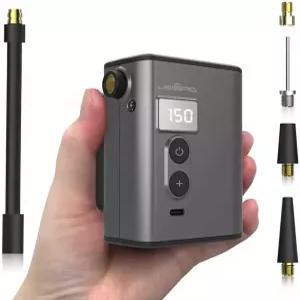 LEISPO TMP1 미니 자전거 타이어 펌프 게이지 포함 150PSI 전기 공기 고속 팽창 프레스타 슈레이더 밸브