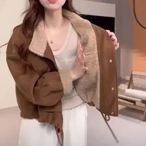 [하프클럽/]여자 데일리 포근한 오버핏 숏무스탕 자켓