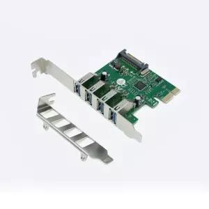 4Port SATA VL805 USB 카드 3.0 to 1000Mbps PCI-E PCIexpress sata전원케이블 케이스팬