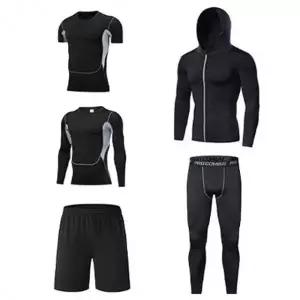 남자 운동복 아우터 티셔츠 반바지 레깅스 5종 세트