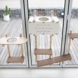 [모넬로]라인 윈도우 캣워크 고양이 숨숨하우스 GO21107