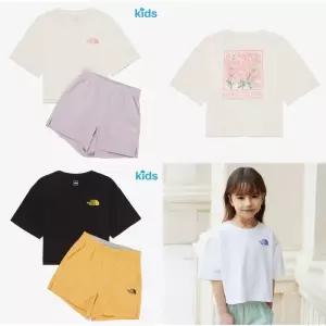 노스페이스 키즈 NT7UR22 걸즈 플로랄 크루 세트 338040