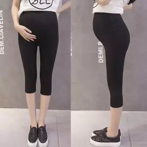 [에이치플러스몰]임산부용 여름 7부 신축성 레깅스 팬츠