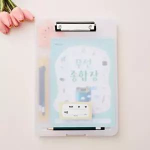 [아이스크림몰]반투명 클립 바인더 A4 서류 파일 케이스 반투명 노트 받침 서류 보관 준비물 수납 보관