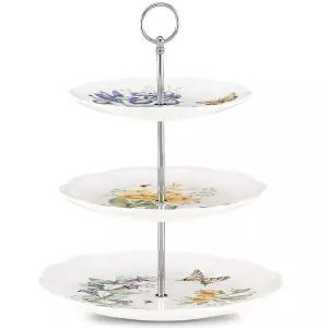 Lenox 버터플라이 매도우 3단 디저트 서버 애프터눈 티 스탠드