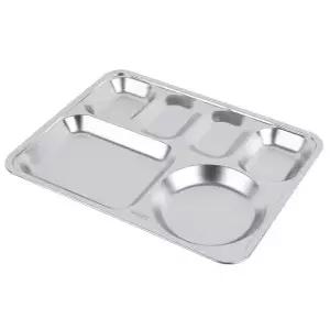 4찬 766TRG51 스텐 식판 약37x29x2.5cm 라운드처리