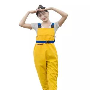 여성용 가슴 장화 갯벌 전신 옷 바지 체험 그린위장