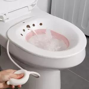 [셀러에이드]가정용 접이식 좌욕기 수동펌프 임산부용 편안한 비데 좌욕세트