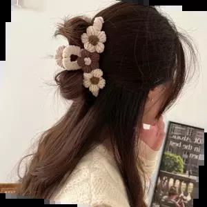 머리핀 꽃 포인트 집게삔 URK-114