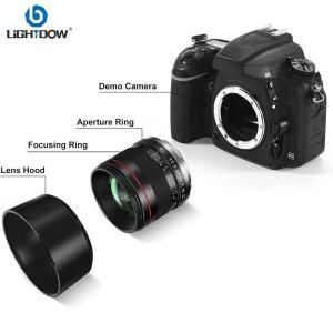 Lightdow 니콘 DSLR 캐논 호환 EOS 소니호환 E 마운트 카메라 RF Z 미러리스 85mm f1.8 인물 렌즈