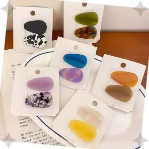 물방울 패턴 헤어 집게핀 앞머리 고정 여성 머리 장식 포인트 액세서리 데일리