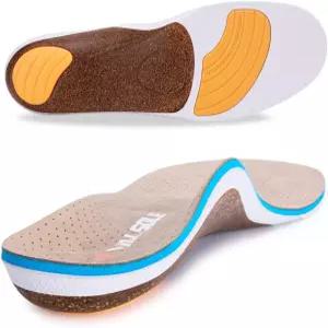 남성용 발솔로 코르크 지지대 깔창 발바닥 근막염 아치 정형 삽입물 평발 중족골통 발 스탠딩 올데이 부츠